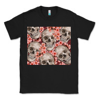 Black skulls and flowers Classic Tee - TumblerDesignByShophia