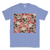Colony Blue skulls and flowers Classic Tee - TumblerDesignByShophia