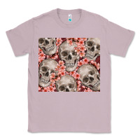Lilac skulls and flowers Classic Tee - TumblerDesignByShophia