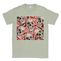 Matcha skulls and flowers Classic Tee - TumblerDesignByShophia