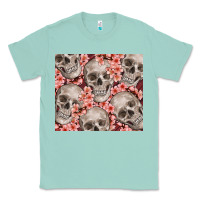 Seafoam skulls and flowers Classic Tee - TumblerDesignByShophia