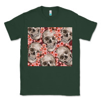 Sports Green skulls and flowers Classic Tee - TumblerDesignByShophia