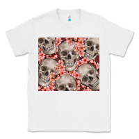 White skulls and flowers Classic Tee - TumblerDesignByShophia