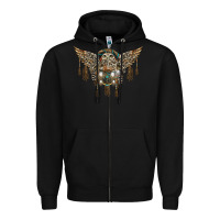 Black native dream catcher with owl Zipper Hoodie - BarkalooDesign