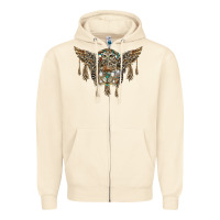 Sandshell native dream catcher with owl Zipper Hoodie - BarkalooDesign