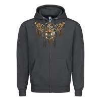 Smoke native dream catcher with owl Zipper Hoodie - BarkalooDesign