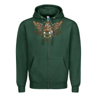 Sports Green native dream catcher with owl Zipper Hoodie - BarkalooDesign