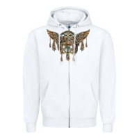 White native dream catcher with owl Zipper Hoodie - BarkalooDesign