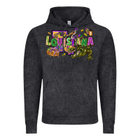 Vintage Black Louisiana Mardi Gras Vintage Hoodie - FaDigitalArtStudio