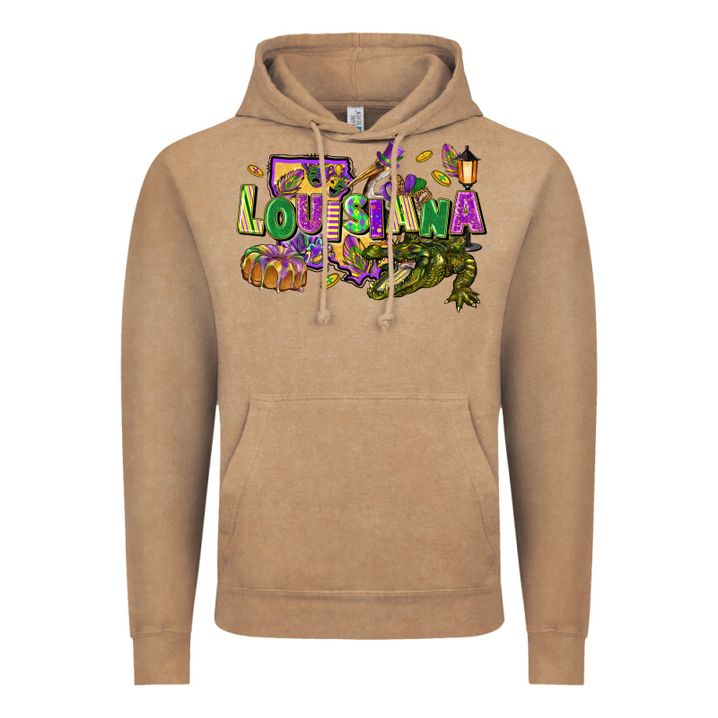 Louisiana Mardi Gras Vintage Hoodie by FaDigitalArtStudio | Teevron