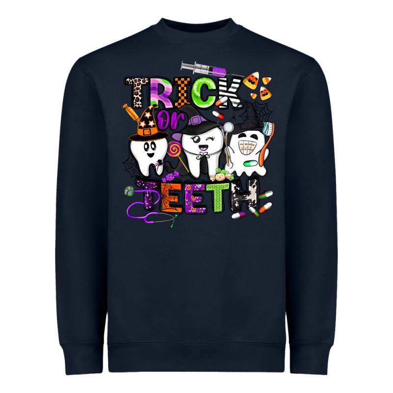 Trick Or Teeth Heavyweight Sweatshirt by BarkalooDesign | Teevron