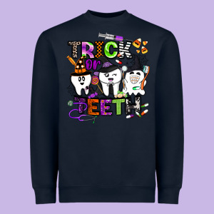 Trick Or Teeth Heavyweight Sweatshirt Designed By Barkaloodesign