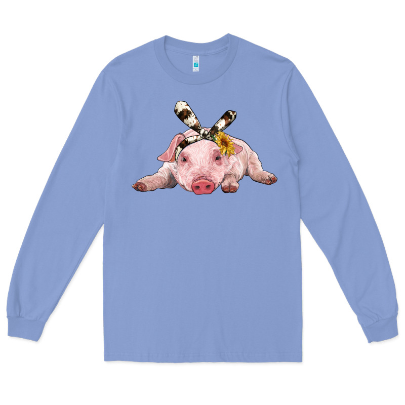 Baby Pig With Cowhide Ribbon Long Sleeve Tee by RanaPortraitStore | Teevron