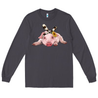 Smoke baby pig with cowhide ribbon Long Sleeve Tee - RanaPortraitStore