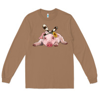Toasted Coconut baby pig with cowhide ribbon Long Sleeve Tee - RanaPortraitStore