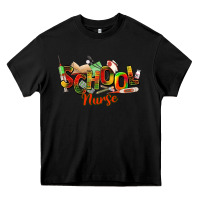 Black school nurse juneteenth Heavy Core Tee - NancyCooperArtShop