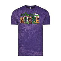 Cloud Purple One lucky Nurse with elements St. Patricks Day Vintage Tee - HowdyJamesFarm