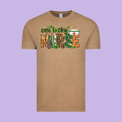 One Lucky Nurse With Elements St. Patricks Day Vintage Tee Designed By Howdyjamesfarm