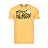 Vintage Mustard One lucky Nurse with elements St. Patricks Day Vintage Tee - HowdyJamesFarm