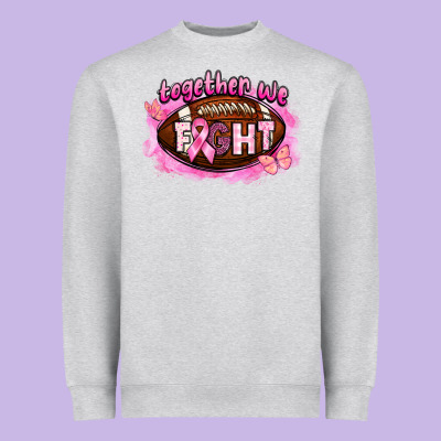 Together We Fight Football Heavyweight Sweatshirt Designed By Barkaloodesign