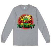 Heather Grey Feeling blacknificent Long Sleeve Tee - FaDigitalArtStudio
