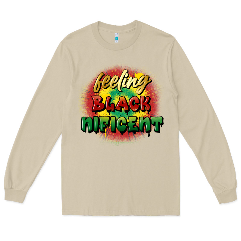 Feeling Blacknificent Long Sleeve Tee by FaDigitalArtStudio | Teevron