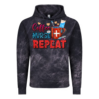 Cloud Black Coffee Nurse Repeat Vintage Hoodie - FaDigitalArtStudio