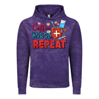 Cloud Purple Coffee Nurse Repeat Vintage Hoodie - FaDigitalArtStudio