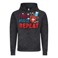 Vintage Black Coffee Nurse Repeat Vintage Hoodie - FaDigitalArtStudio