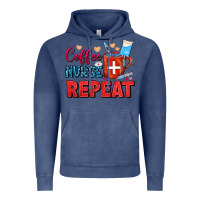 Vintage Denim Coffee Nurse Repeat Vintage Hoodie - FaDigitalArtStudio