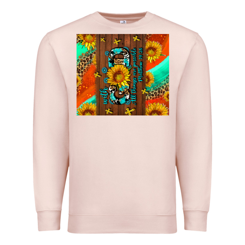 With God All Things Are Possible Premium Sweatshirt by AdoDesignShop | Teevron