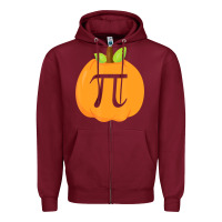Burgundy funny halloween and thanksgiving pumpkin pi math  gifts Zipper Hoodie - maiPhamDesign