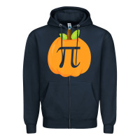 Navy funny halloween and thanksgiving pumpkin pi math  gifts Zipper Hoodie - maiPhamDesign