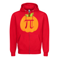 Red funny halloween and thanksgiving pumpkin pi math  gifts Zipper Hoodie - maiPhamDesign