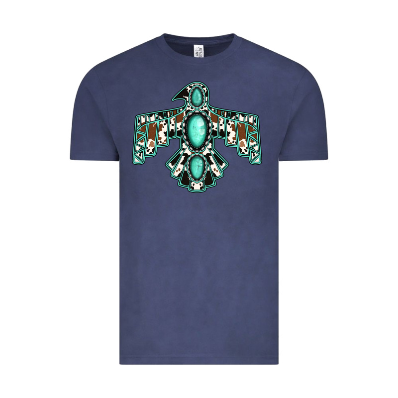 Cowhide Turquoise Thunderbird Vintage Tee by Jasminsmagicworld | Teevron