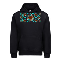 Black cowhide leopard sunflower gemstone Urban Hoodie - JahusDesignShop
