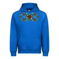 Cobalt cowhide leopard sunflower gemstone Urban Hoodie - JahusDesignShop