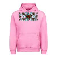 Fuchsia Pink cowhide leopard sunflower gemstone Urban Hoodie - JahusDesignShop
