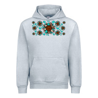 Heather Grey cowhide leopard sunflower gemstone Urban Hoodie - JahusDesignShop