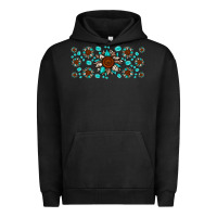 Pigment Black cowhide leopard sunflower gemstone Urban Hoodie - JahusDesignShop