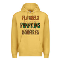 Antique Gold flannels hayrides pumpkins bonfires Premium Hoodie - CowhideDigitalArt