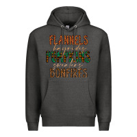 Charcoal Heather flannels hayrides pumpkins bonfires Premium Hoodie - CowhideDigitalArt