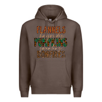 Coffee flannels hayrides pumpkins bonfires Premium Hoodie - CowhideDigitalArt