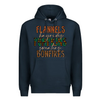 Navy flannels hayrides pumpkins bonfires Premium Hoodie - CowhideDigitalArt