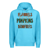 Ocean Blue flannels hayrides pumpkins bonfires Premium Hoodie - CowhideDigitalArt