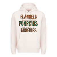 Pale Pink flannels hayrides pumpkins bonfires Premium Hoodie - CowhideDigitalArt