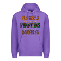 Purple flannels hayrides pumpkins bonfires Premium Hoodie - CowhideDigitalArt