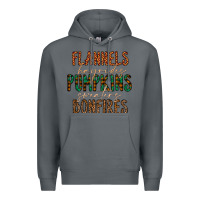 Rock flannels hayrides pumpkins bonfires Premium Hoodie - CowhideDigitalArt
