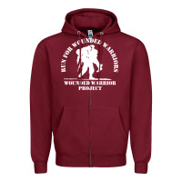 Burgundy memorial warrior project Zipper Hoodie - maiPhamDesign