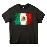 Asphalt Mexican Flag Heavy Core Tee - texasbilliewilder